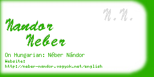 nandor neber business card
